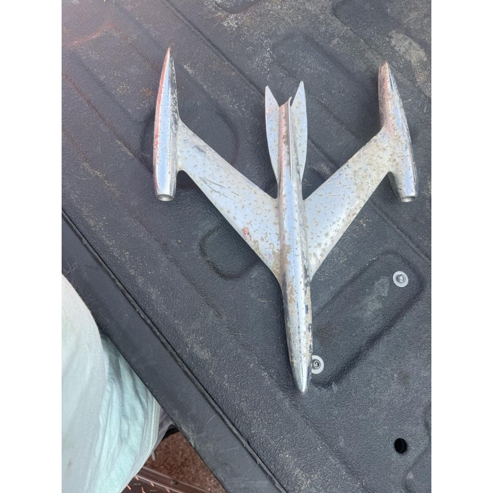 1953 1954 Oldsmobile Jet Airplane Hood Ornament OEM Chrome Emblem 562715